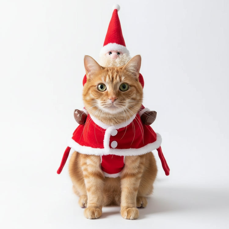 Plush toy Santa Claus on a white background